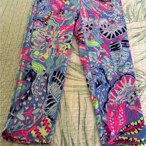 Lilly Pulitzer womans Leggings - Blue and Pink Floral